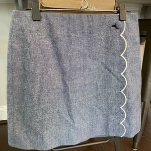 J.Crew Chambray Mini Skirt // Size 6 // NWT